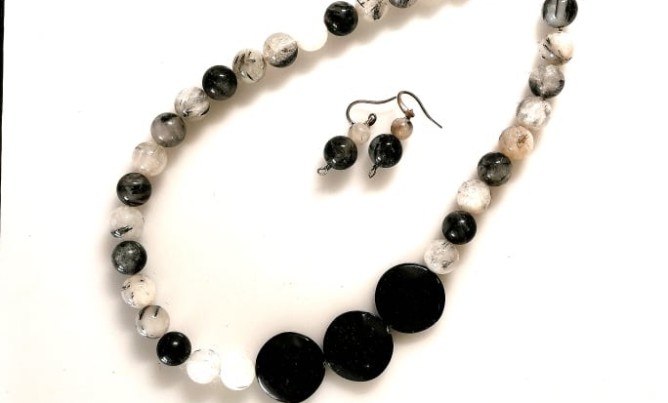 Snowflake Obsidian Set