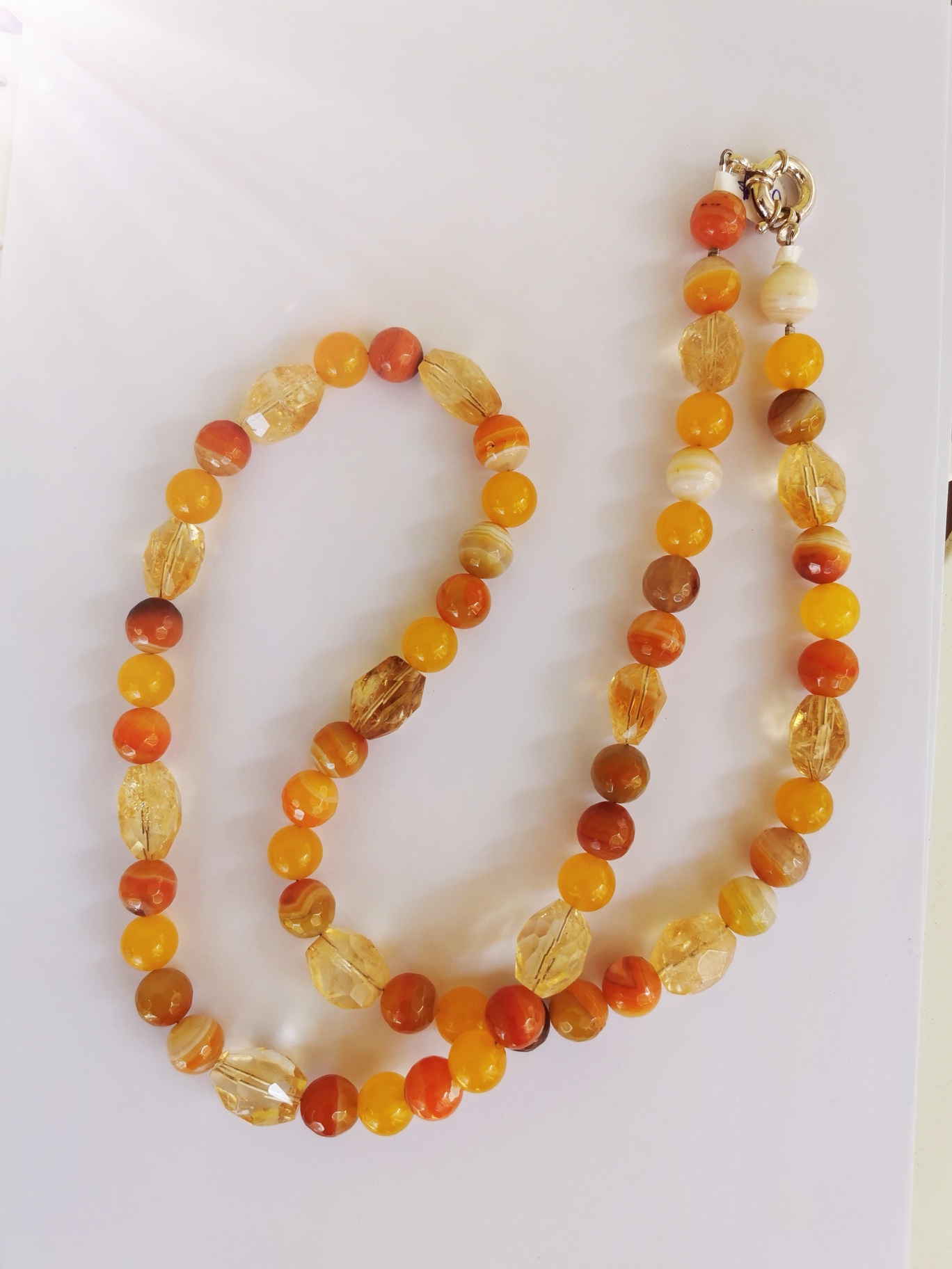 long orange necklace