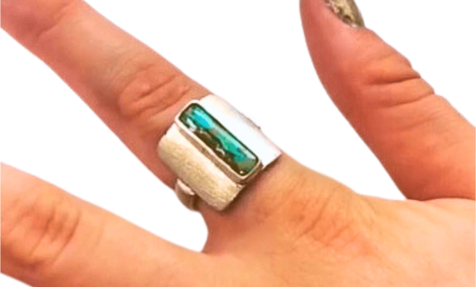 Opal Rectangular Ring